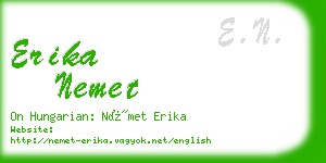 erika nemet business card